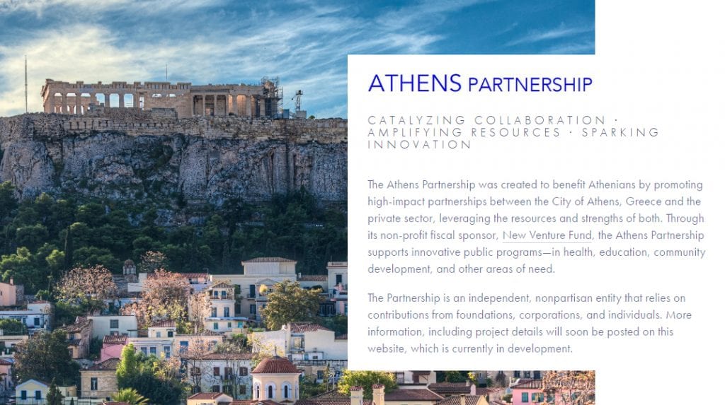 The Hellenic Initiative Joins the Athens Partnership