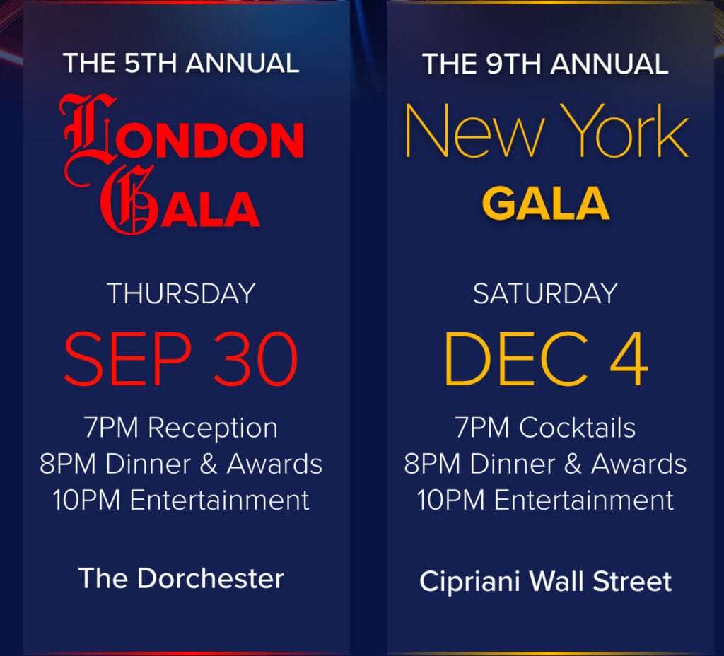 Save The Dates: THI's Annual NY and London Galas Inbox